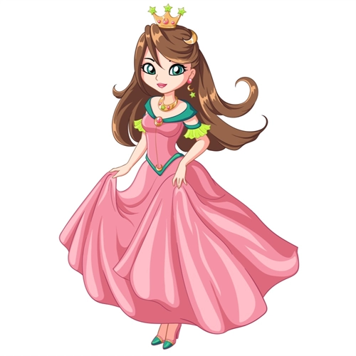 Princess Theme Pink Crown Princess Transparent Sticker